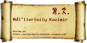 Müllerleily Kazimir névjegykártya